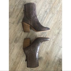 Brown Leather Booties